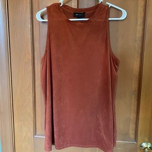 Extremely soft and light faux suede tank top
